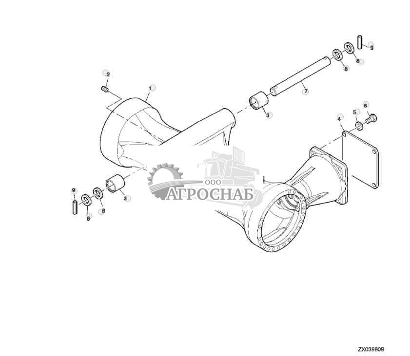 Картер центрального моста, модификация 2802 mm, DANA 